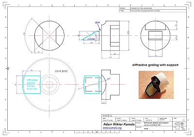 spectroscope - mirror & mirror support